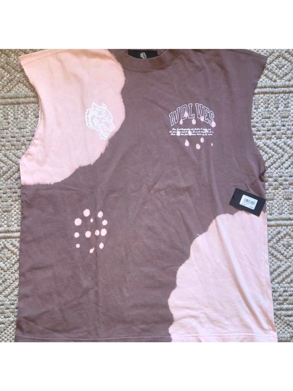 Darc Sport Protect Us Premium Muscle Tee Tonal Mauve Acid Wash Size XL NWT